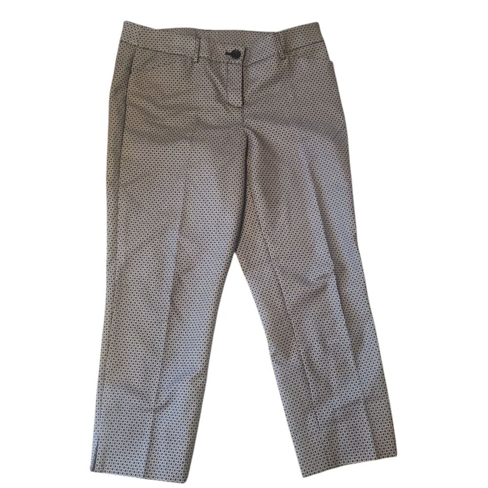 Black and White Pants with Geometric Print